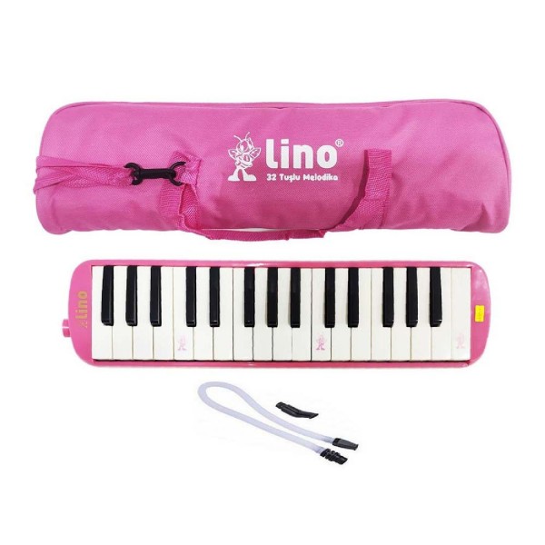 Lino Ln-32Ps Melodika 32 Tuşlu Bez Çanta Pembe