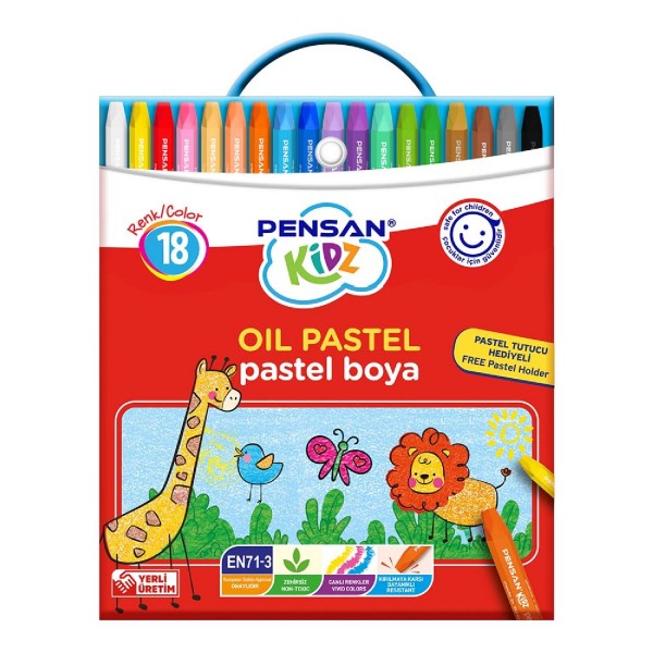 Pensan 98121Pb18ç Kidz Çantalı Pastel Boya 18Li Kt