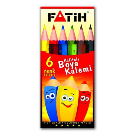 FATİH 33006 KURU BOYA 6 RENK 1 2 YARIM BOY