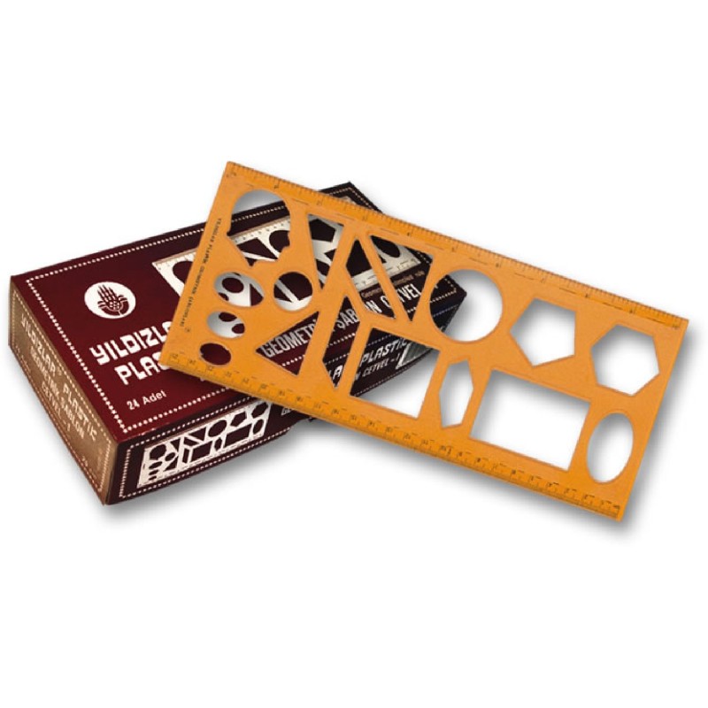 YILDIZLAR GEOMETRİK ŞABLON CETVEL 1,25 CM.