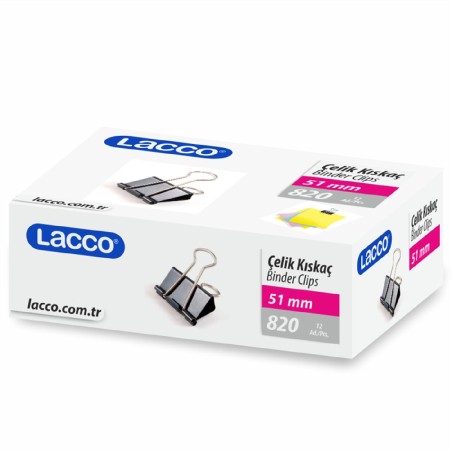 LACCO 820 ÇELİK KISKAÇ 51mm 12 Lİ