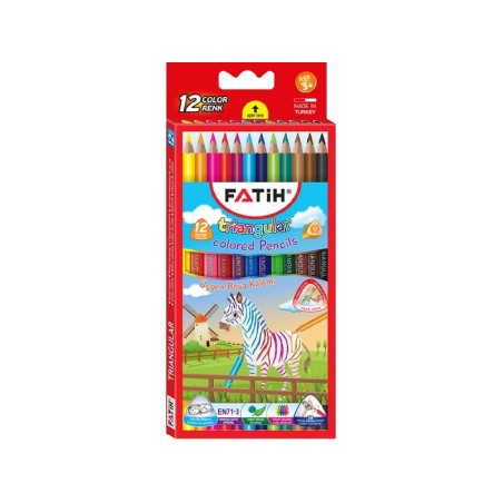 FATİH JUMBO ÜÇGEN KURUBOYA KALEM 12R TB TRİANGOLAR