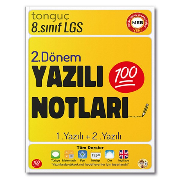 Tonguç / 8. Sınıf Yazılı Notları (2. Dönem -1-2 Yazılı)