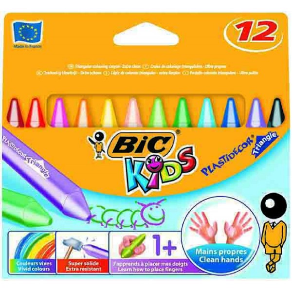 Bic Pastel Boya Plastidecor Üçgen 12 Renk 8297732