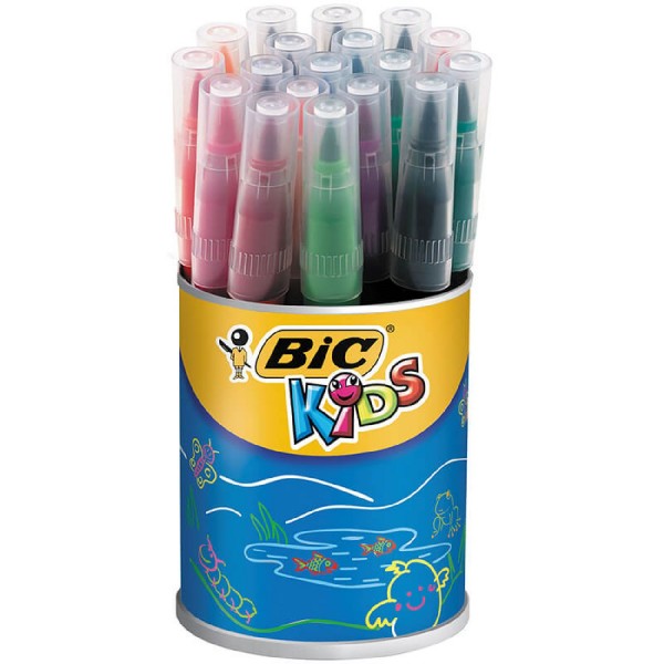 Bic Vısa Fırça Uç Keçeli Boya Kalemi 18Renk 8289651