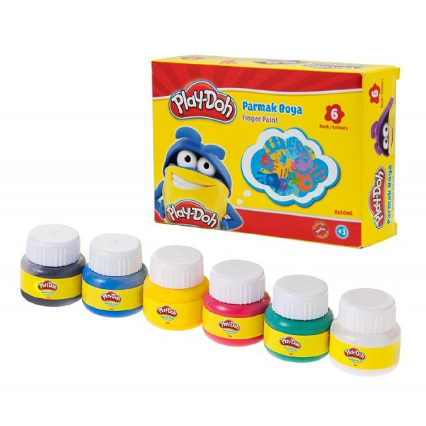 Play-Doh Parmak Boyası 6 Renk 30Ml