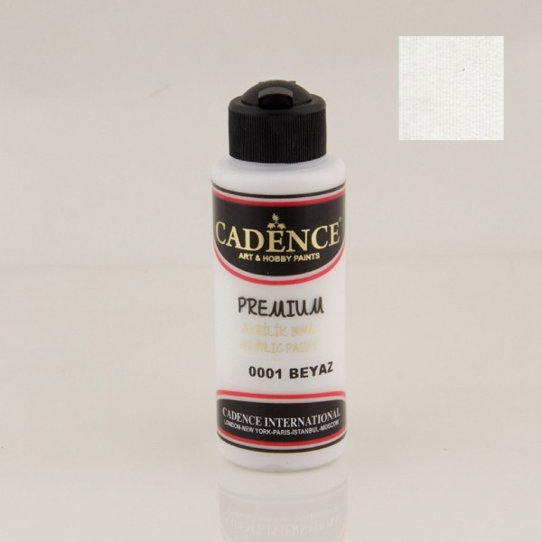 Cadence Premium Akrilik Boya 120 Ml - 0001 Beyaz