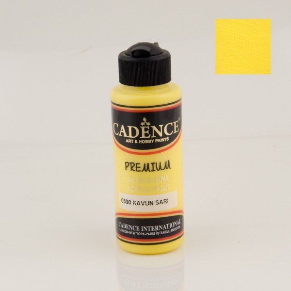 Cadence Premium Akrilik Boya 120 Ml - 0755 Limon Sarı