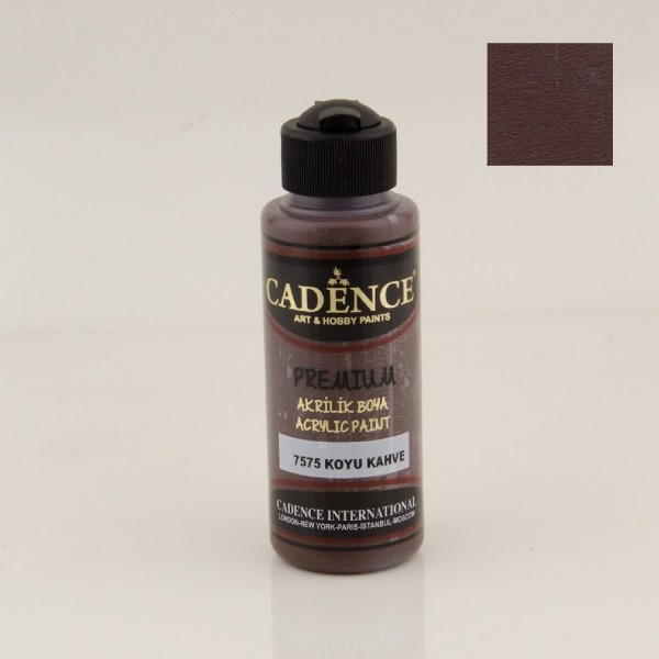 Cadence Premium Akrilik Boya 120 Ml - 7575 Koyu Kahve