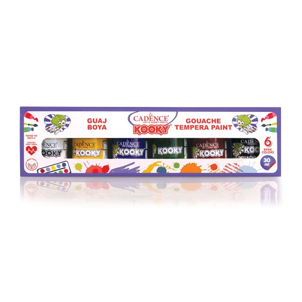 Cadence Kooky Guaj Boya (Tempera) 6'Lı Set 30Ml