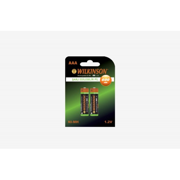 Wılkınson Pil W06 Aaa 600 Mah Şarj Edilebilir Kalem Pil 2 Li Bls