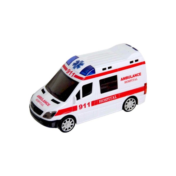 Sos Sesli Ve 3D Işıklı Çarp Dön Pilli Ambulans