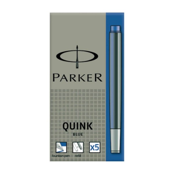 Parker 1950384 Dolmakalem Quınk Kartuş 5Li Mavi