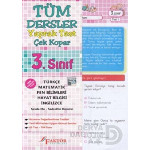 Faktör / 3.Sınıf Tüm Dersler Yaprak Test